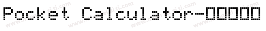 Pocket Calculator字体转换
